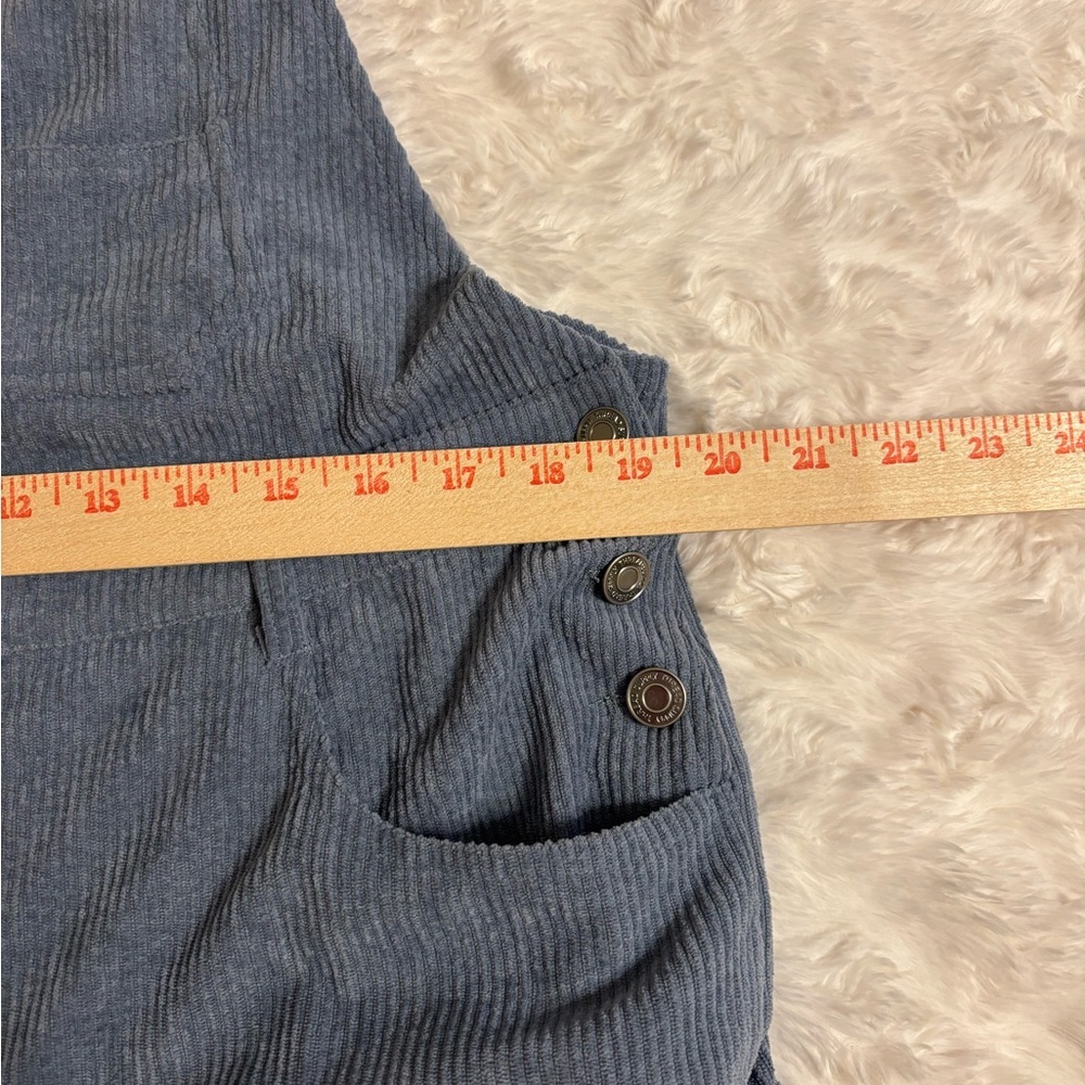 Thread & Supply Blue Corduroy Overalls XL Boho Bib Jumpsuit - Picture 3 of 9